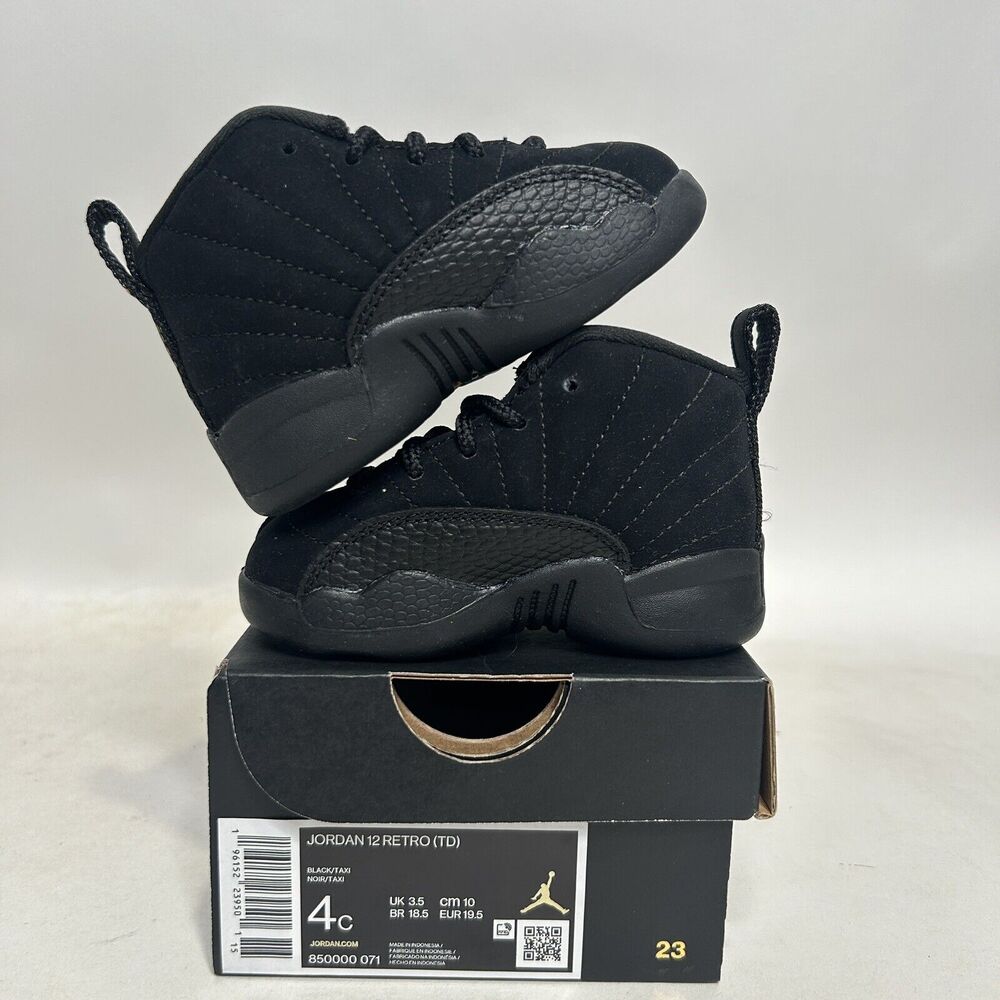 Nike Air Jordan 12 Retro TD “Black Taxi” 2024 - Picture 3 of 5
